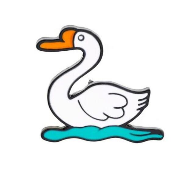 Swan on Water Pin Brooch - Picture 1 of 3